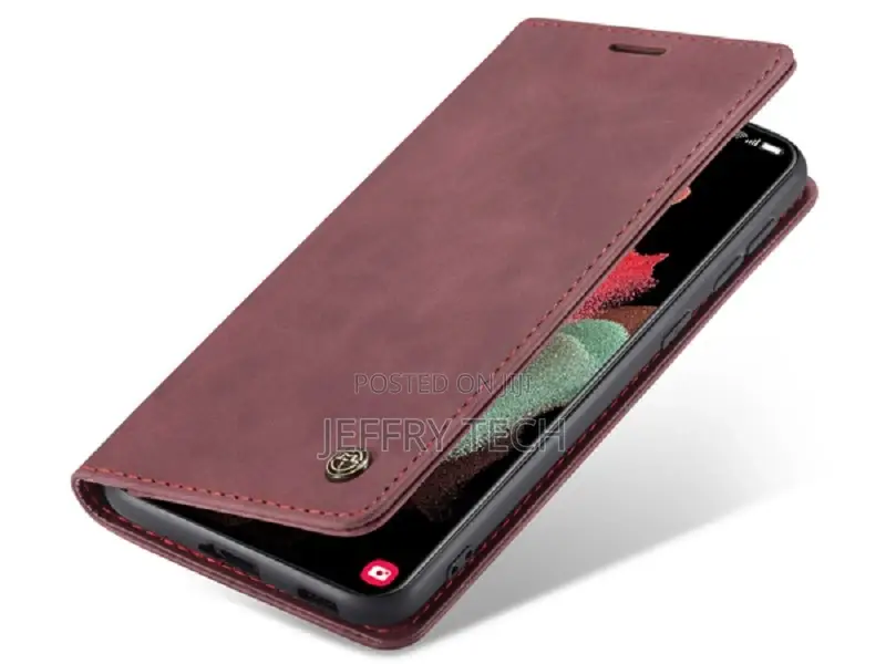 Leather Wallet Case With Stand for Samsung Galaxy S21 Ultra