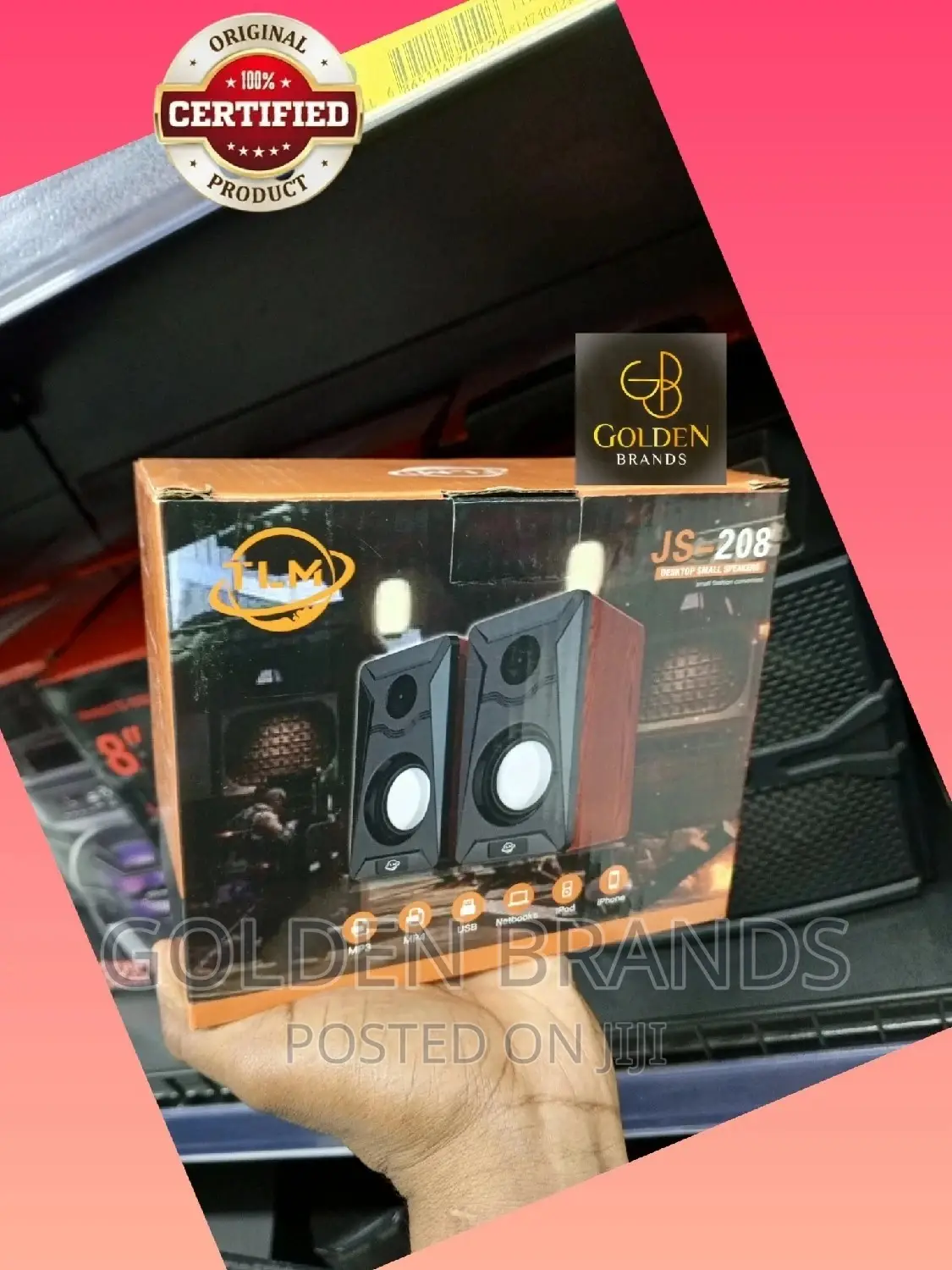 Multimedia WOODEN Portable Speakers for Computer, Laptop