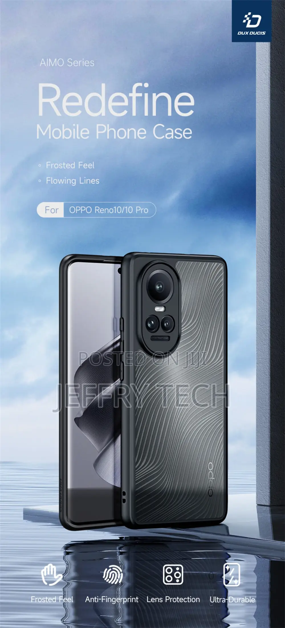 Shockproof Hard Case for OPPO Reno 10 10 Pro AIMO Matte Tran