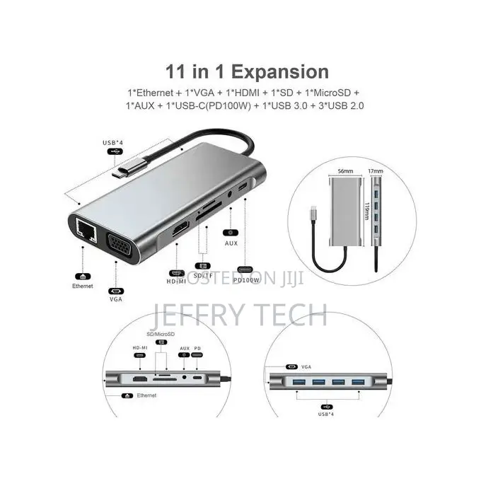 USB C 11 in 1 HUB Adapter Other Type C Laptops Devices