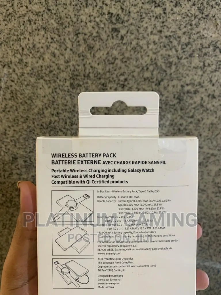 SAMSUNG 10,000 Mah Portable Wireless Charger