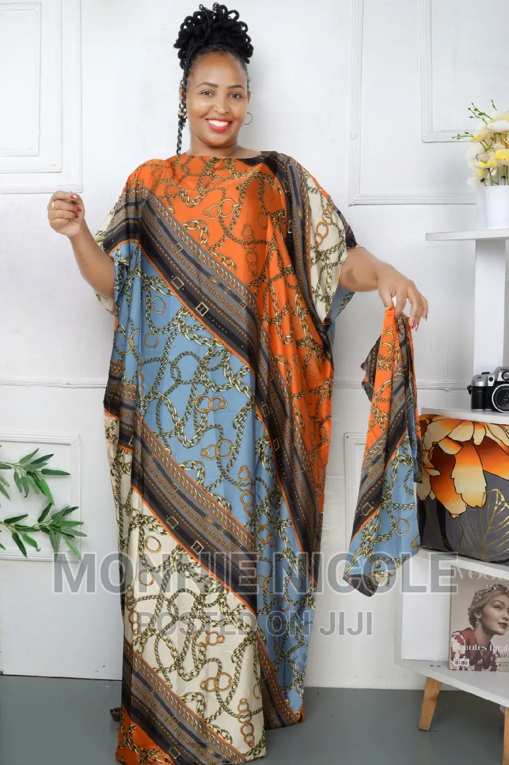 High Quality Silk Dera With Scarf