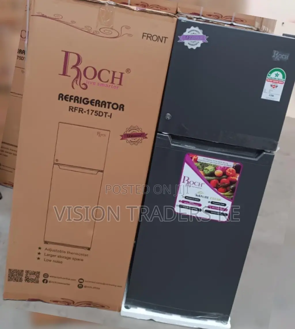 Roch 138l Fridge Double Door Refrigerator Fridge