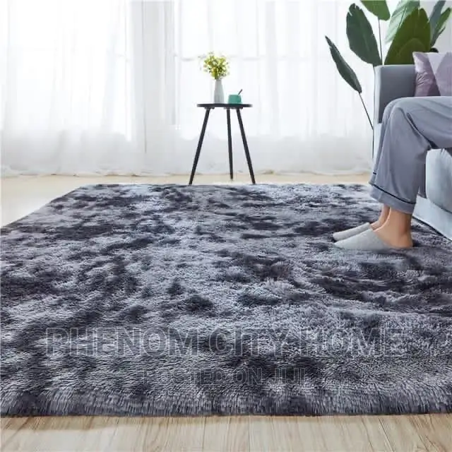 Grey Patched Fluffy Capets