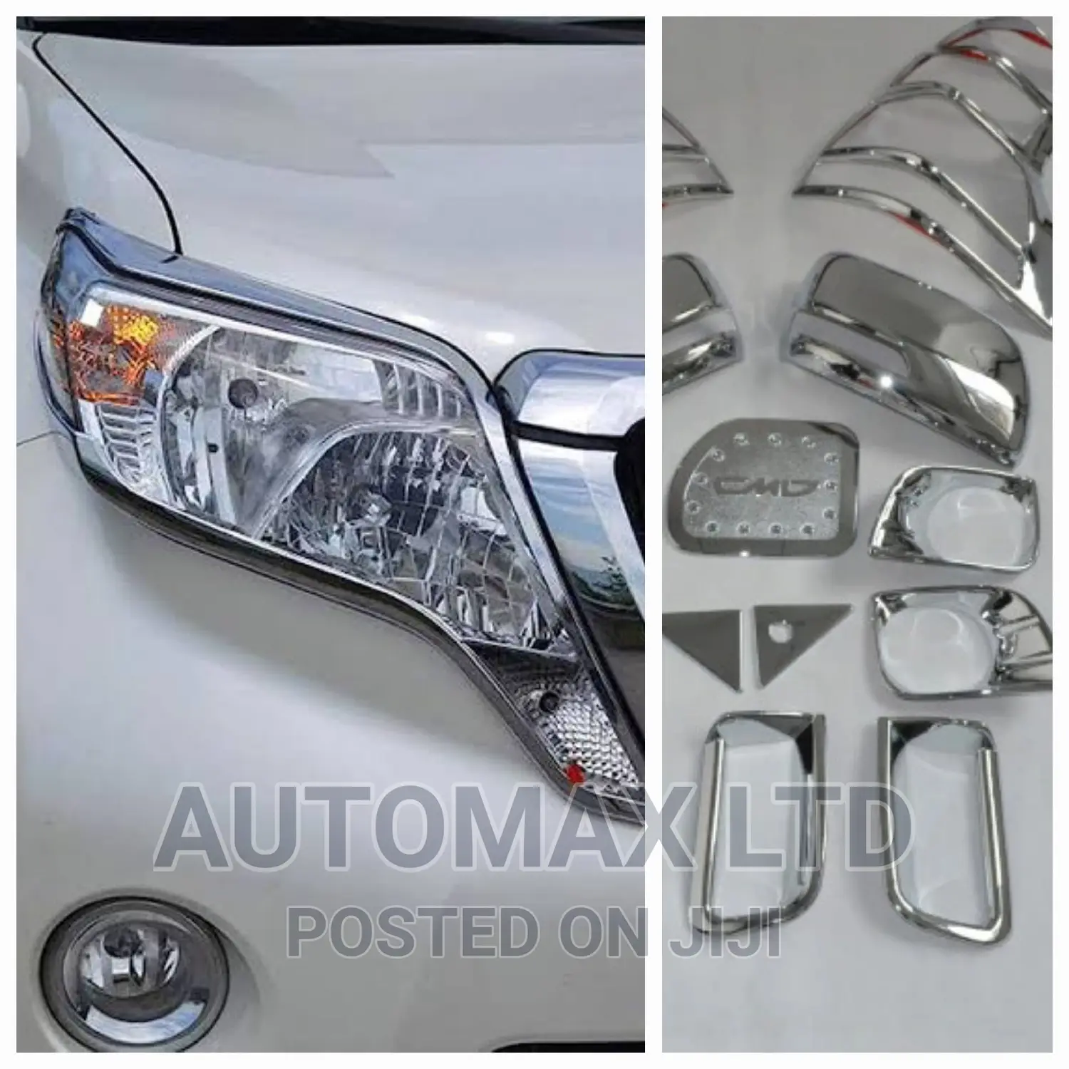 Chrome Kit Finish. For Toyota Landcruiser Prado. J150