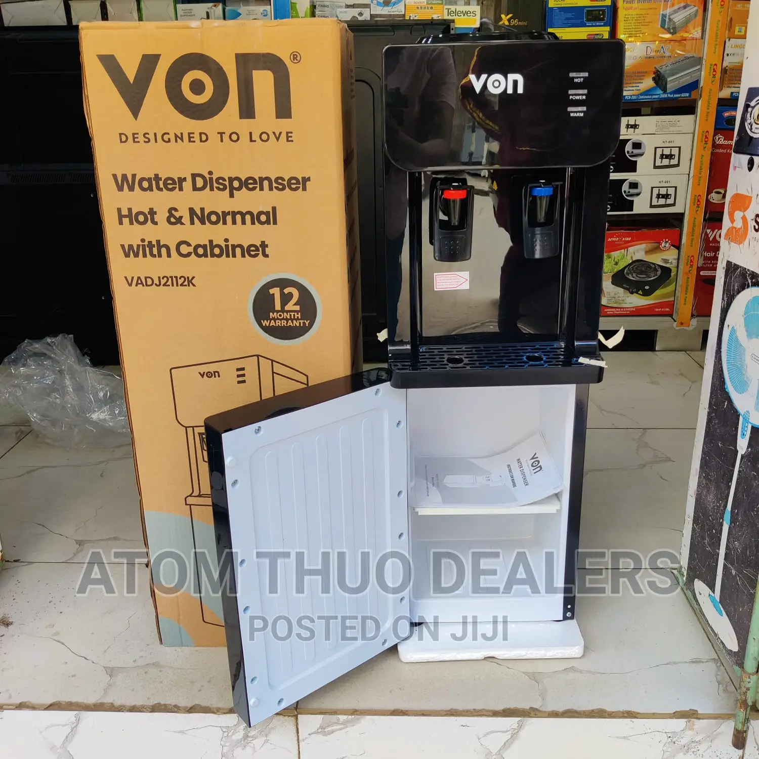 Von Dispenser Hot and Normal (Black) 