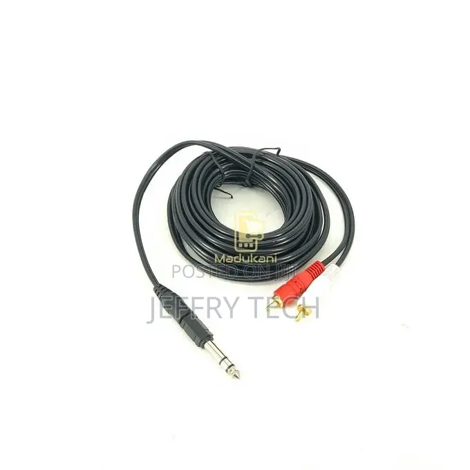 5m RCA to 3.5mm Jack Cable With 6.5mm Jack Adapter