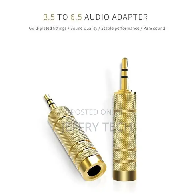 Headset 3.5 to 6.5 Converter 3.5mm Male to 6.5mm Female Jack