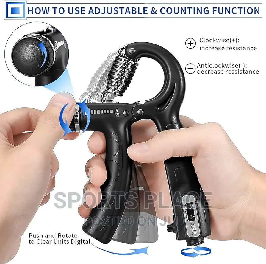 Adjustable Hand Grip Strengthener With Digitalcounter5-60 Kg
