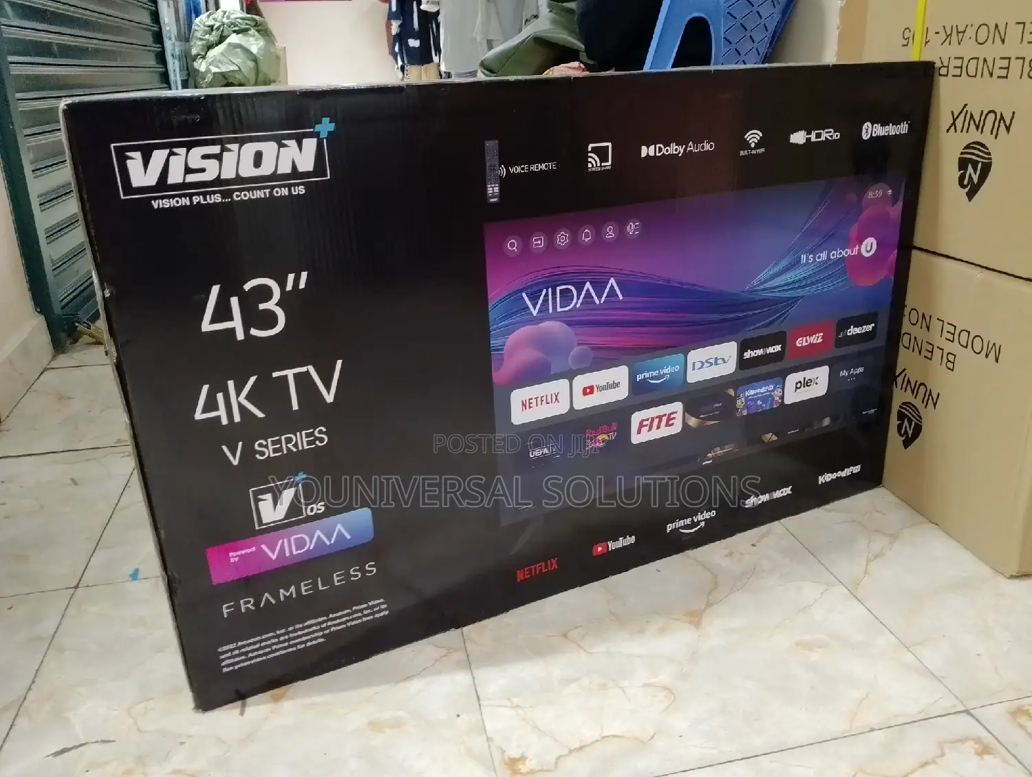 Vision Plus 43′′ Smart Uhd Frameless Vidaa Tv