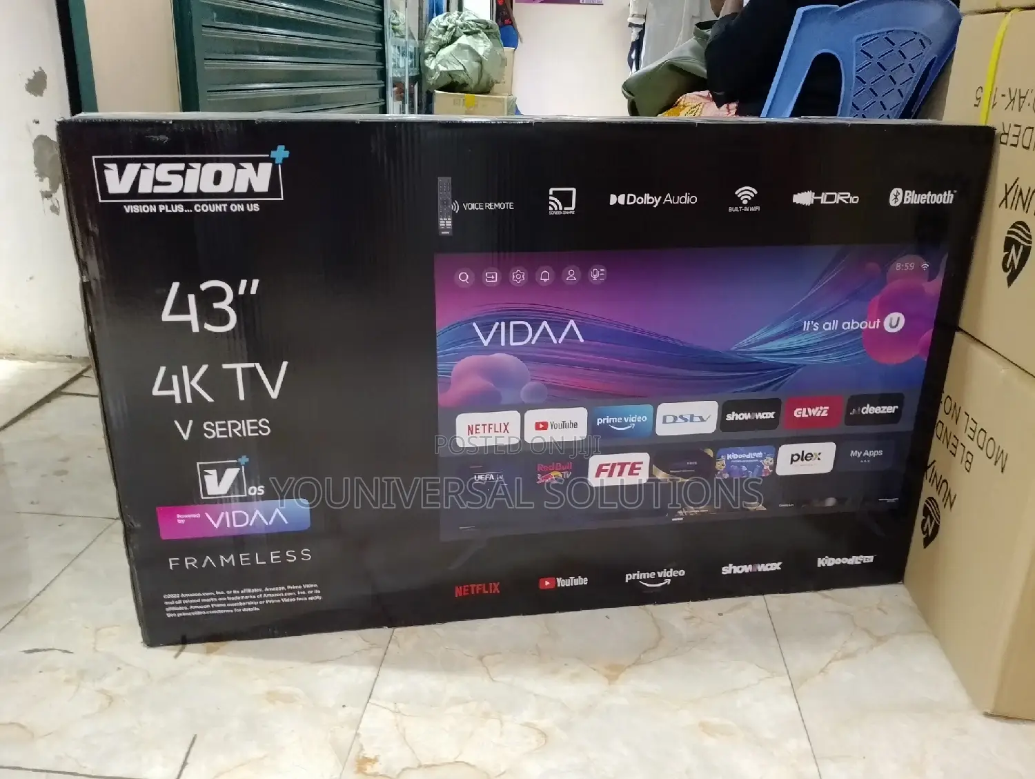 Vision Plus 43′′ Smart Uhd Frameless Vidaa Tv