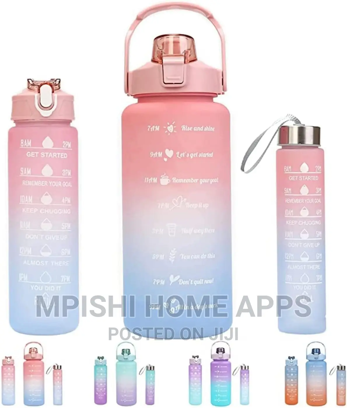 3 in 1 Motivational Water Bottle