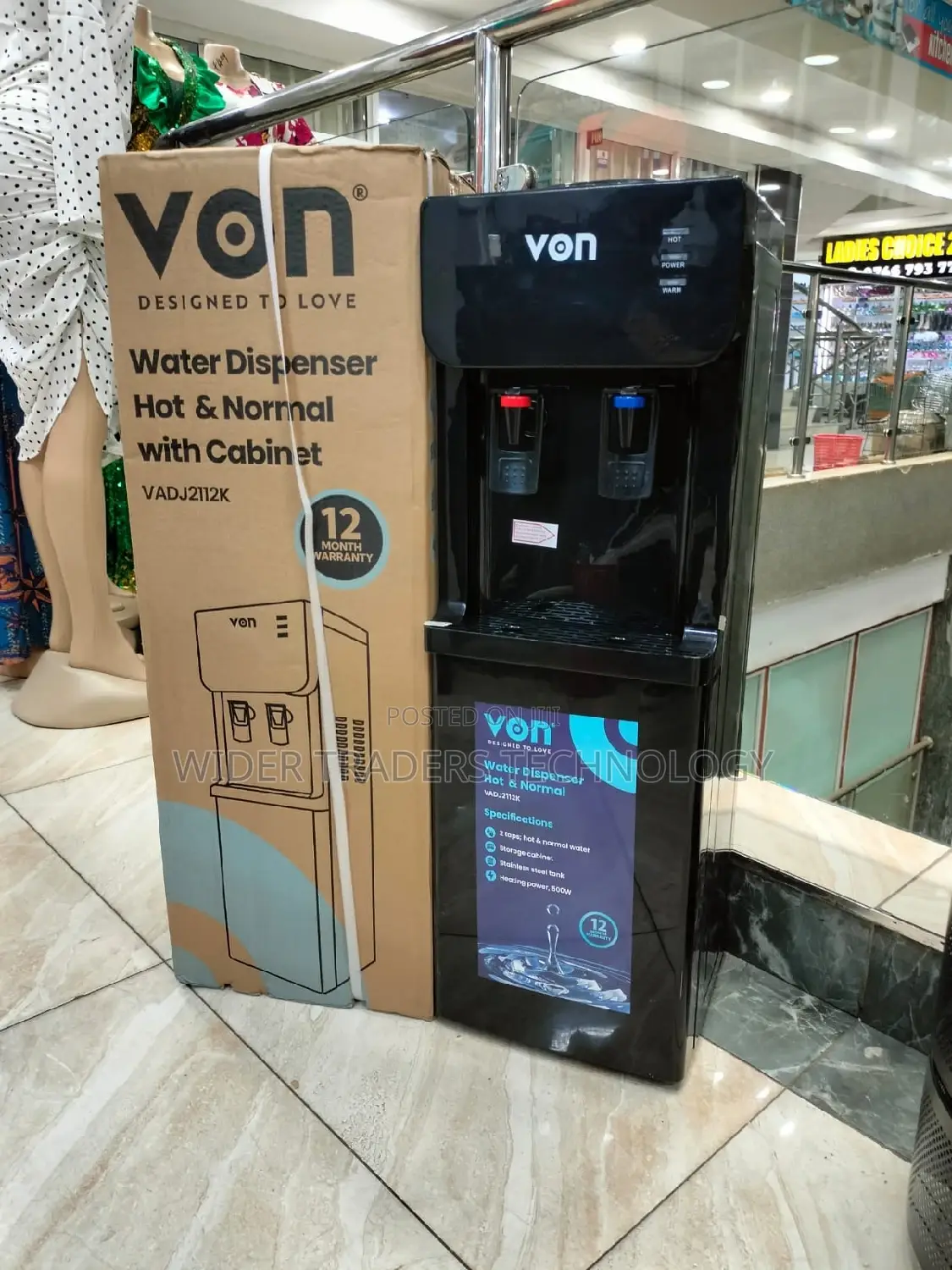 Von VADJ2112K Hot Normal Water Dispenser - Black
By Von