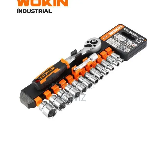 Original 14 PCS 1/4" Ratchet Handle With Sockets Set