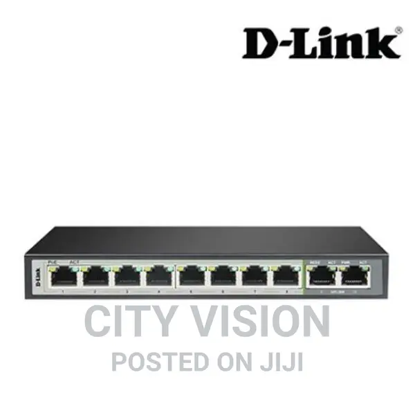 D-Link 8ge Poe+ 2ge Uplink 250m Poe Switch;10 Port 1gps
