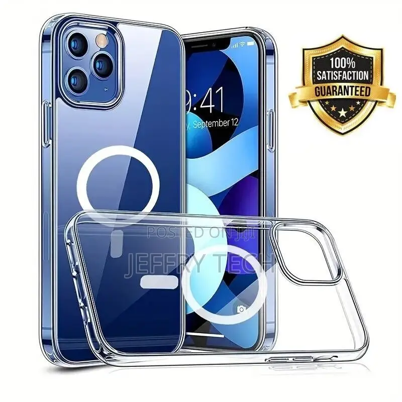 Apple iPhone 15 14 13 12 Pro Max Clear Case Slim Mag Magneti