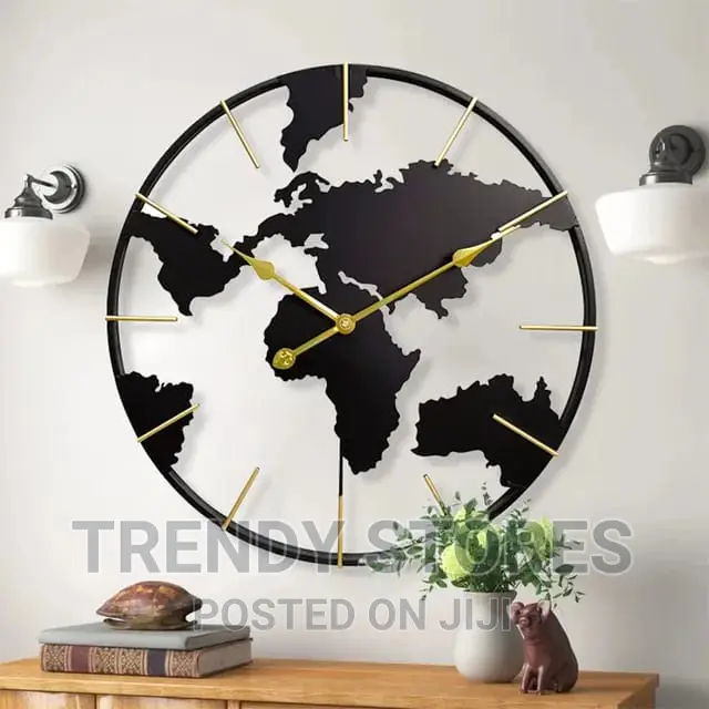 24inch 60cm Earth Globe World Map Wall Clock