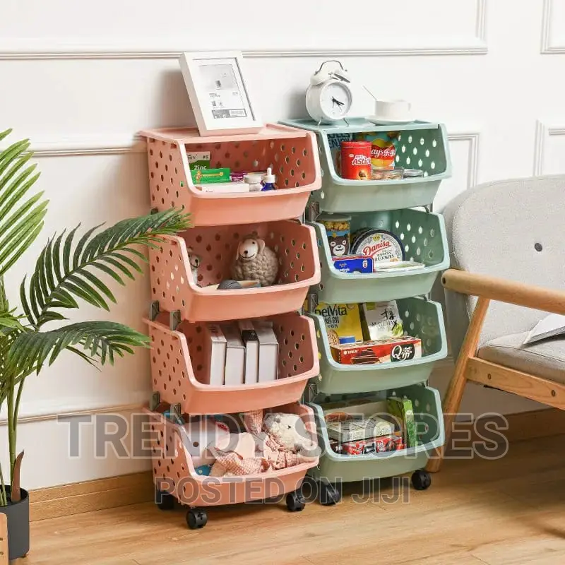 Stackable Storage Rack With Wheels