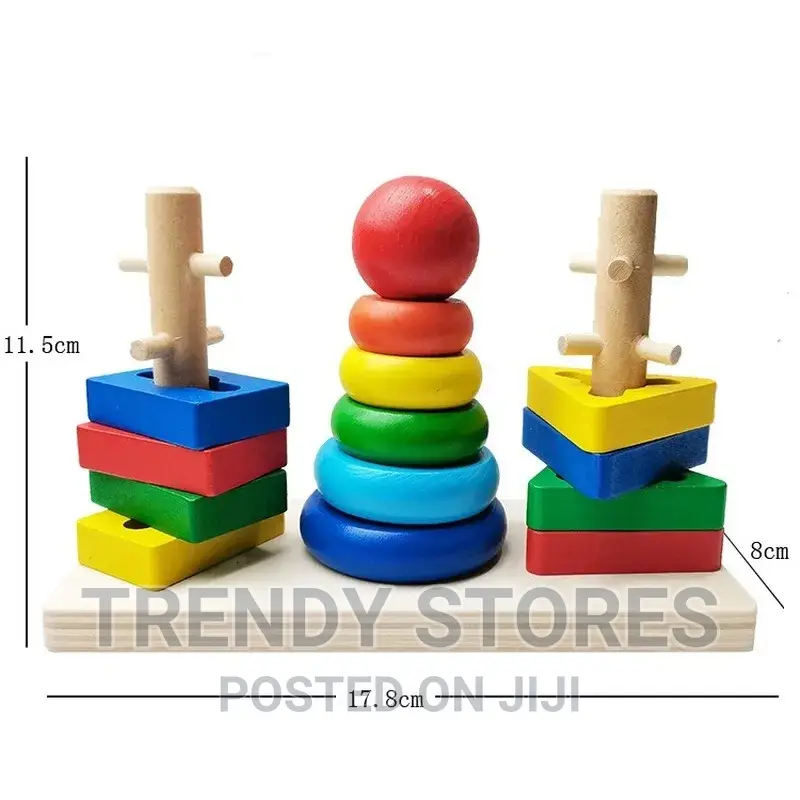 Wooden Toys Montessori Geometric Shapes for Kids