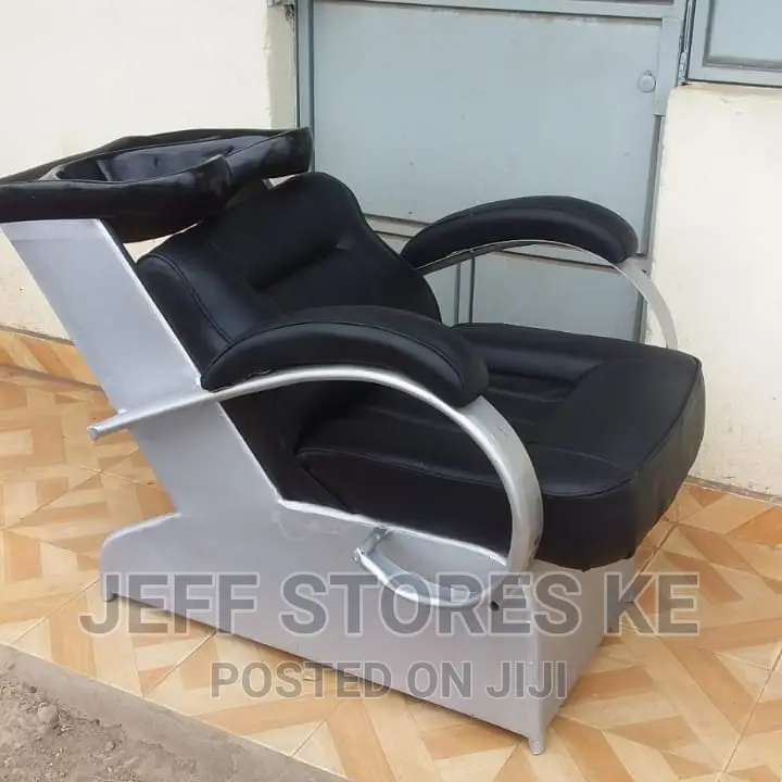 Black Silver Covered Shampoo Unit/Sink