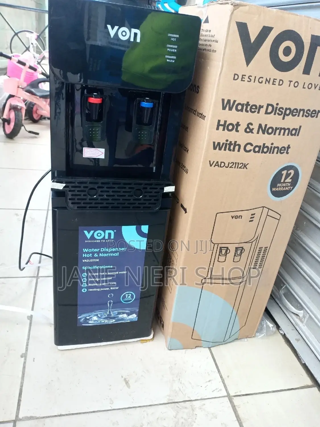 Standing Von Hot and Normal Dispenser
