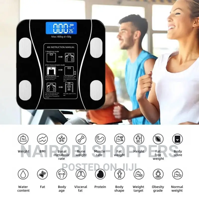 Rechargeable Bmi Body Weight Scale,Uses SMRT App Called Okok