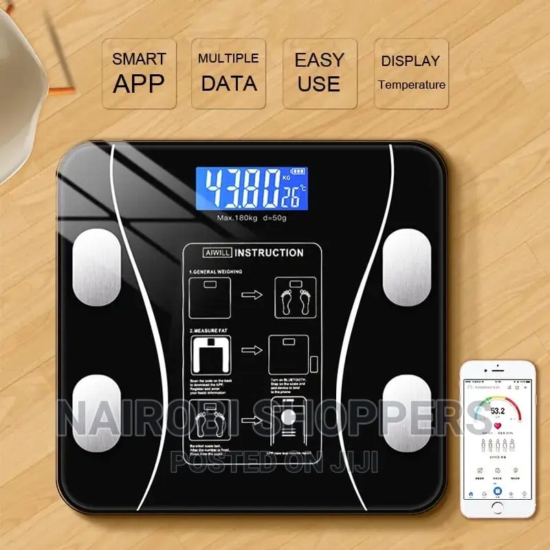 Rechargeable Bmi Body Weight Scale,Uses SMRT App Called Okok