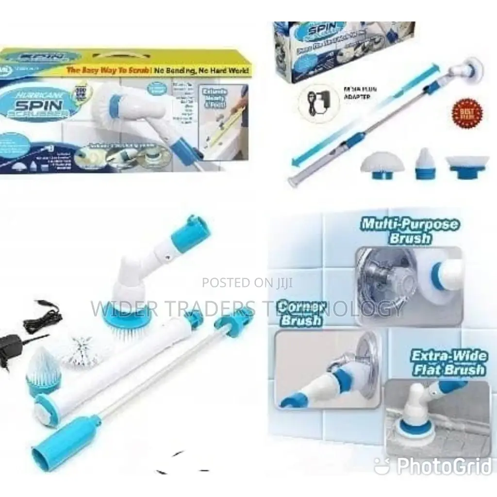 Electric Spin Scrubber Cordless Rechargeable 3in1