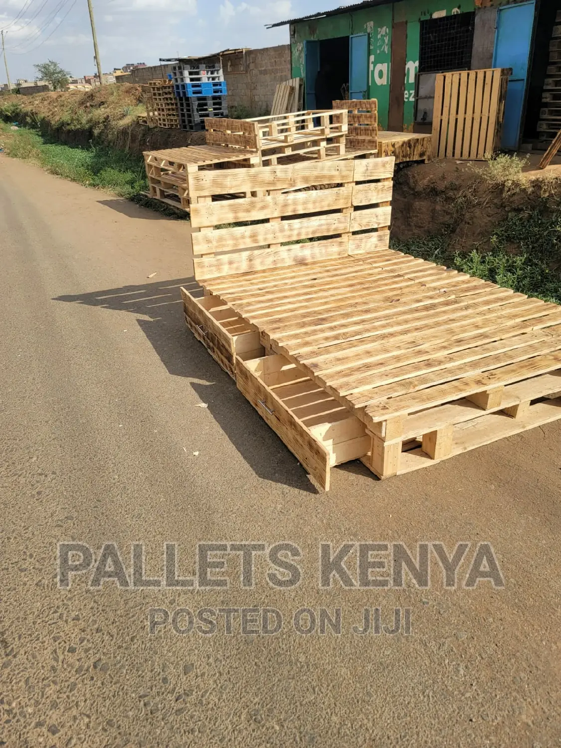 5*6 Pallet Bed- Detachable With Drawers (CWS;)