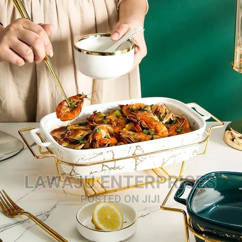 3pcs Ceramic Chaffing Dishes