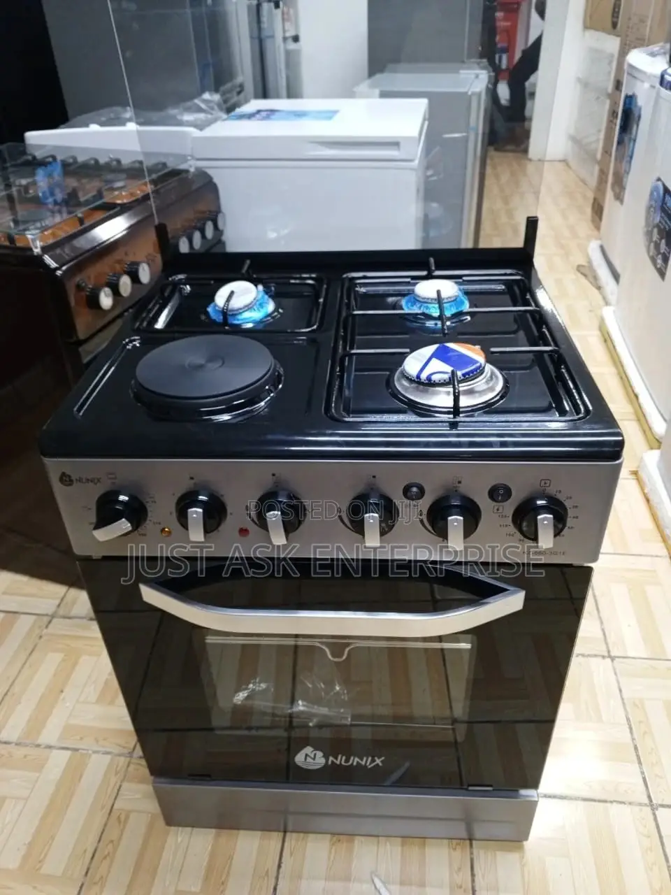 Nunix 60×60 3+1 Freestanding Cooker With Electric Oven