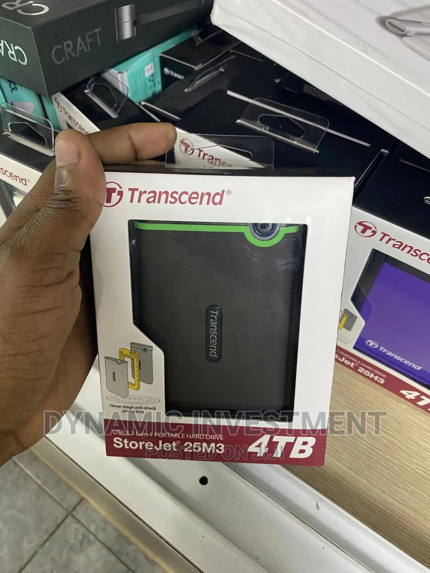 TRANSCEND Storejet Hard Disk 4TB, USB 3.1 External Hard