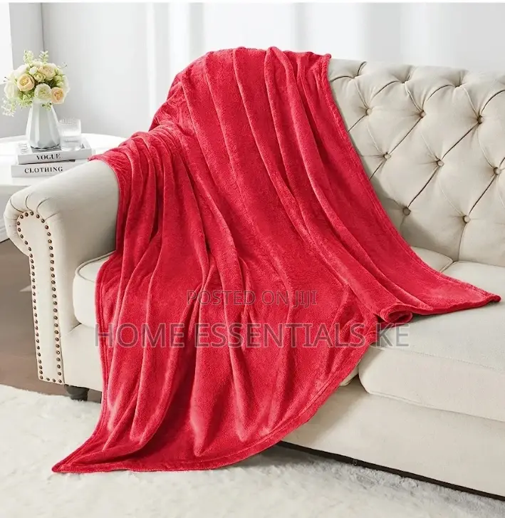 6x6 Plain Soft Coral Fleece Blankets-Coloured White