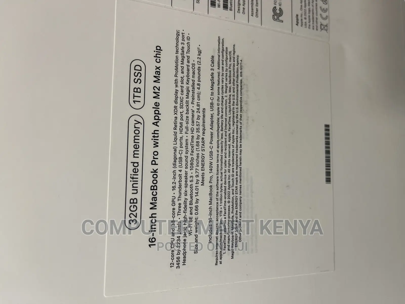 New Laptop Apple MacBook Pro 32GB Apple M2 Ultra SSD 1T