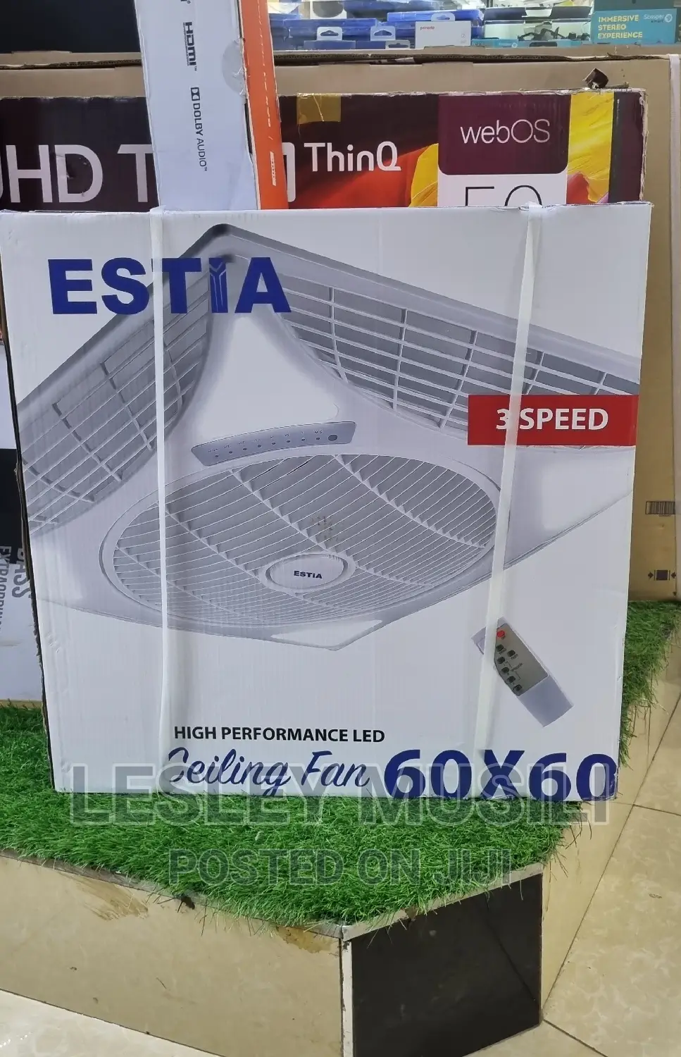 Estia 60X60 Recessed Ceiling Fan With Remote LED 220-240