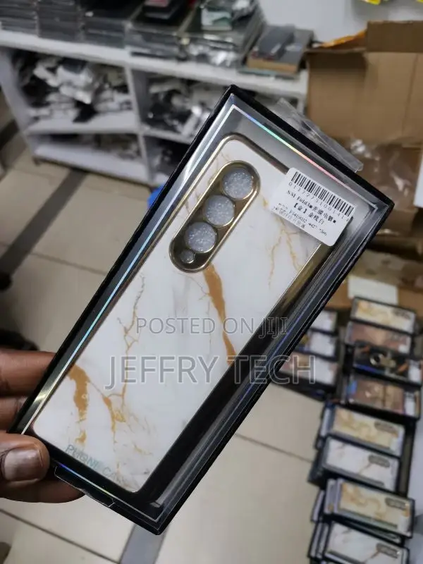 Case Marble Series Case for Samsung Galaxy Z Fold3 5G Gold
