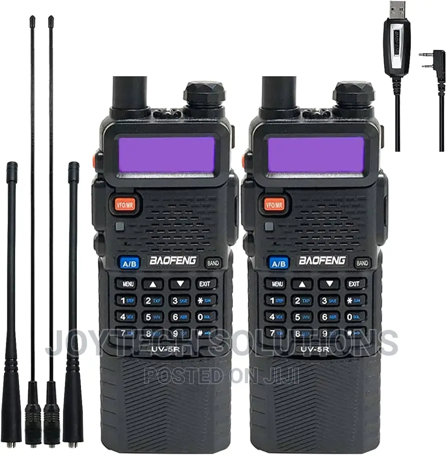 Durable Walkie Talkie Uv 5r. 8watts Radio Call. Pair