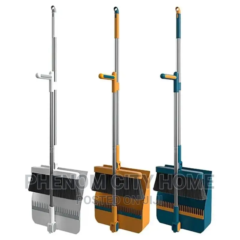 Broom and Scoop Folding Dustpan Set