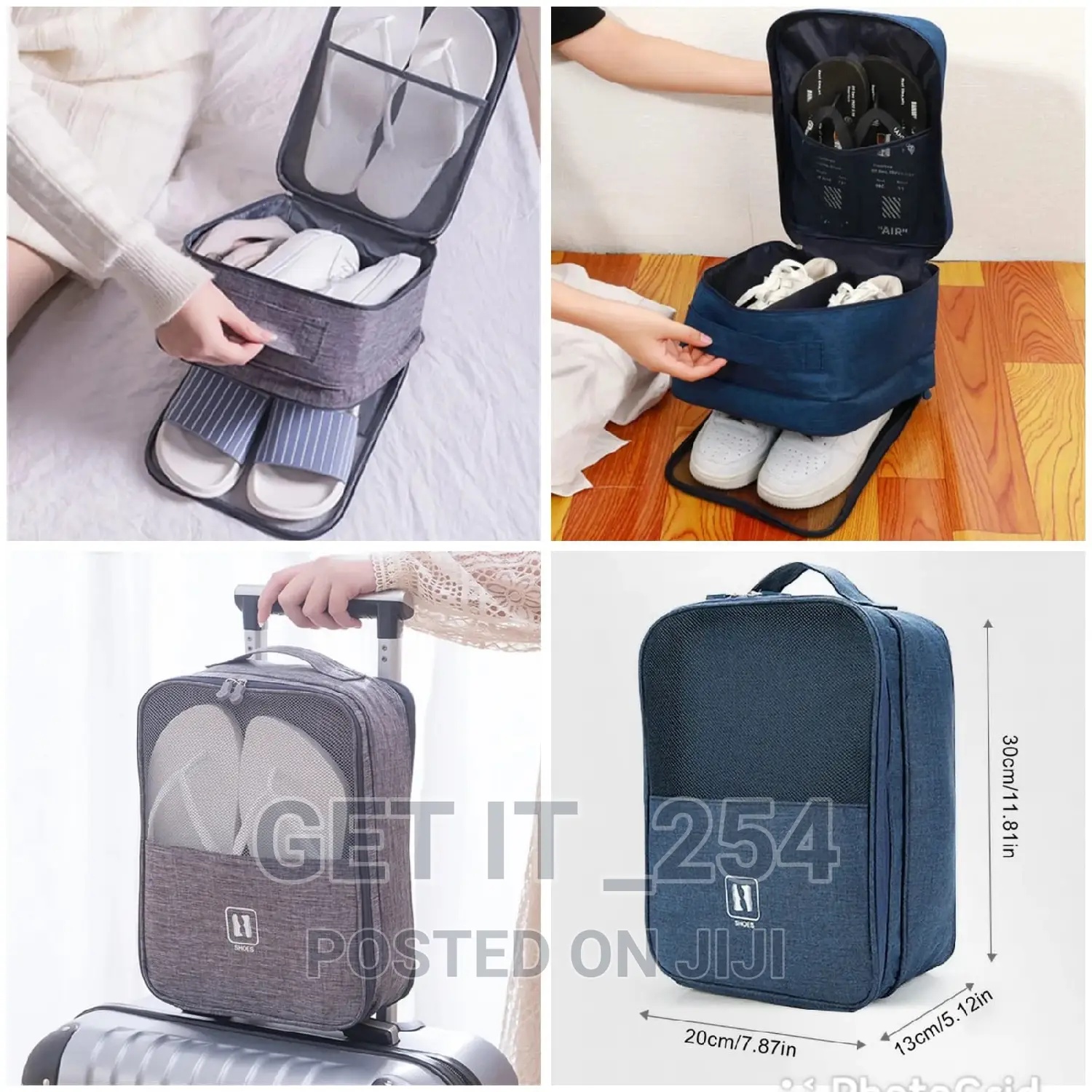 Waterproof Travel Shoe Bag Each. Black, Grey,Blue Available