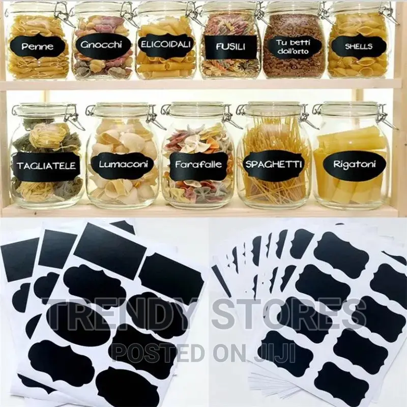 80pcs Jar Stickers Labels Plus Free Pen