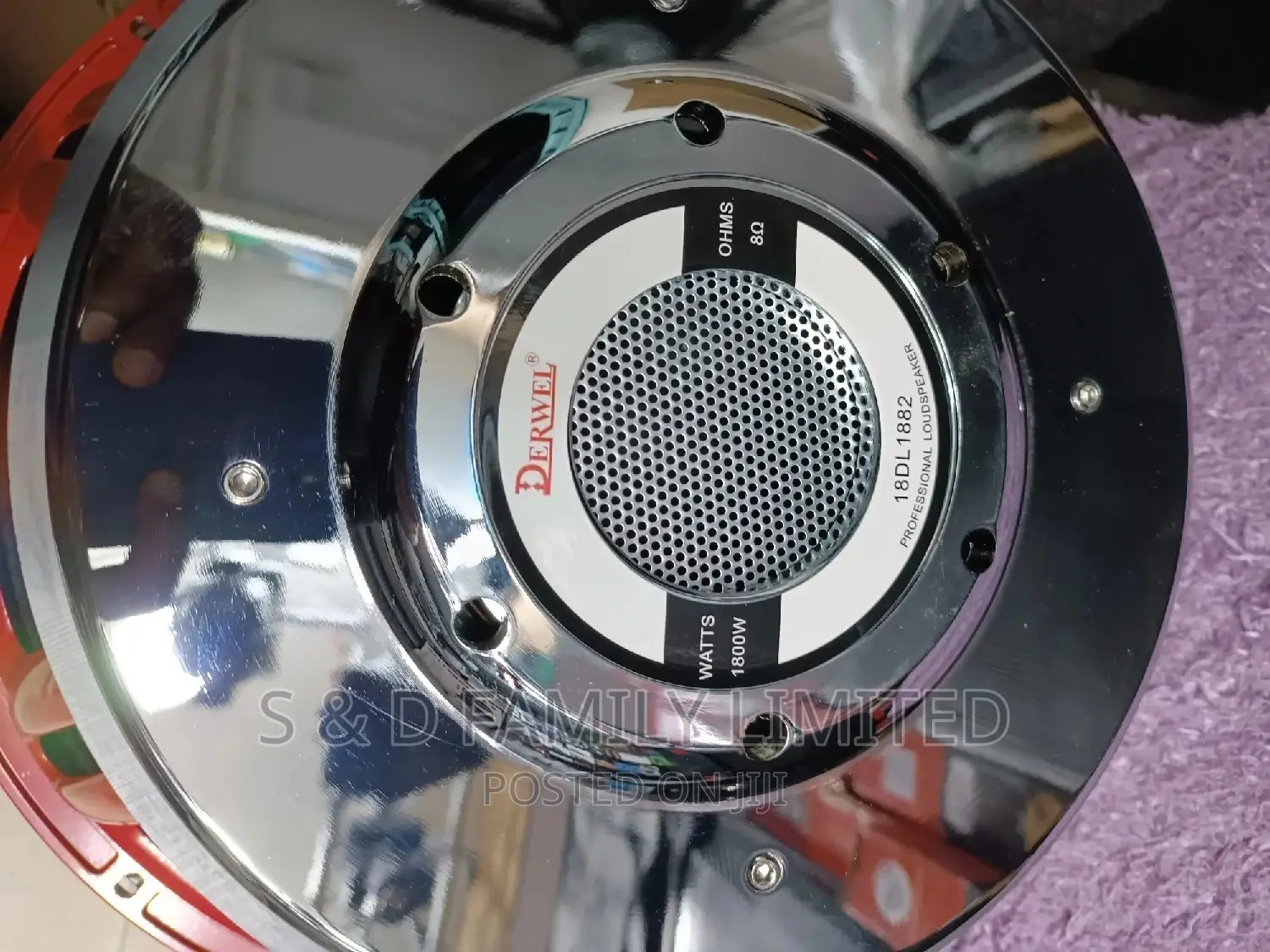 Derwel 18DL1882 Red PD1882 Naked 18 Inch Speaker