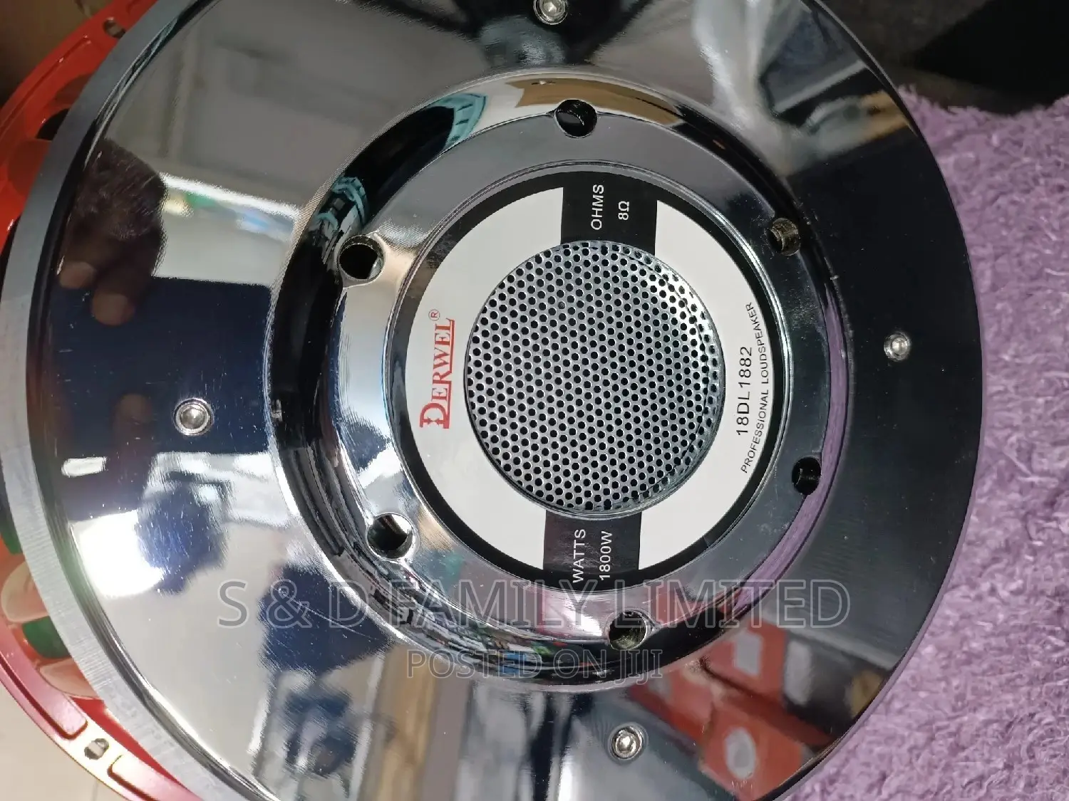 Derwel 18DL1882 Red PD1882 Naked 18 Inch Speaker