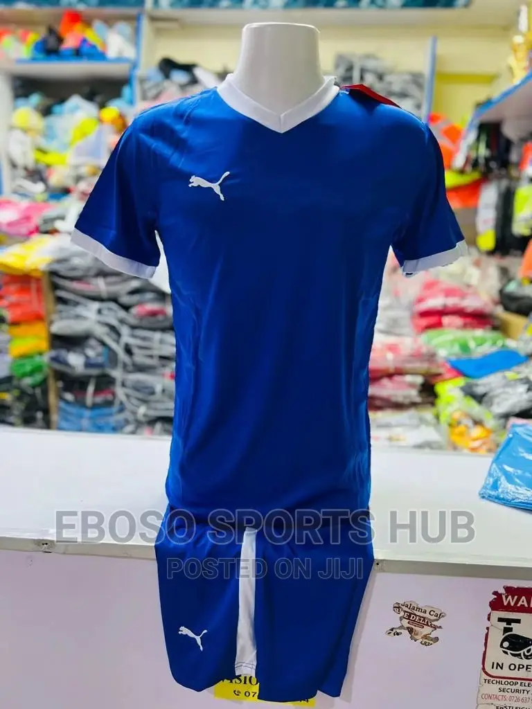 Blue Puma Football Uniform