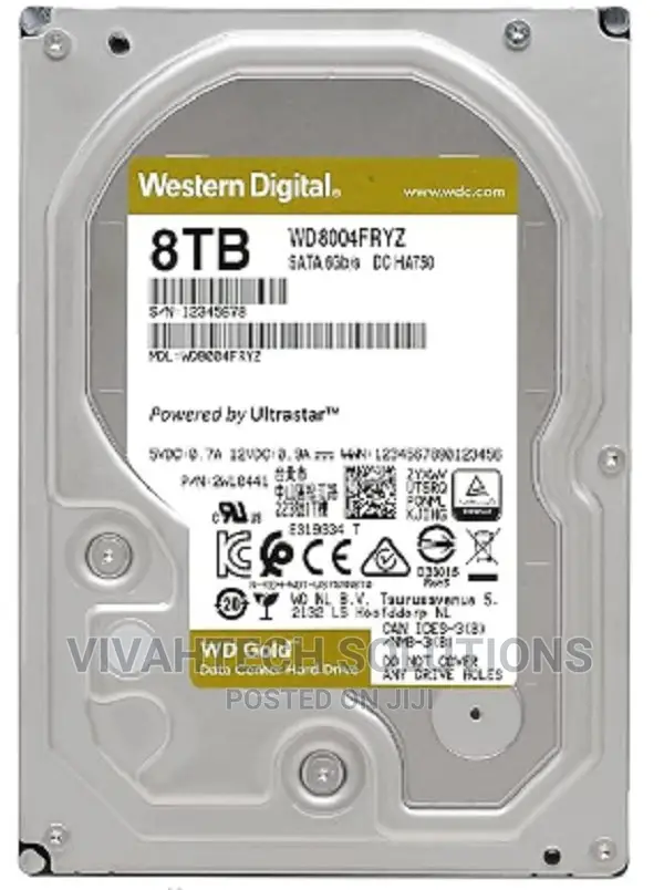 WD Gold Enterprise Class Hard Drive 8TB WD Gol 256MB 7200rpm