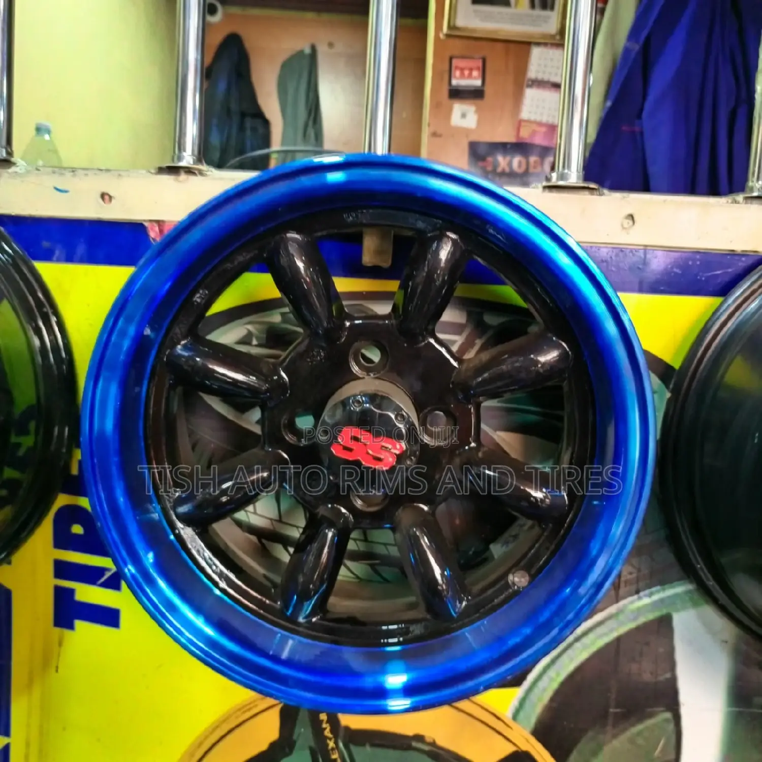 Black and Blue Banana 14 Inch Rims Set