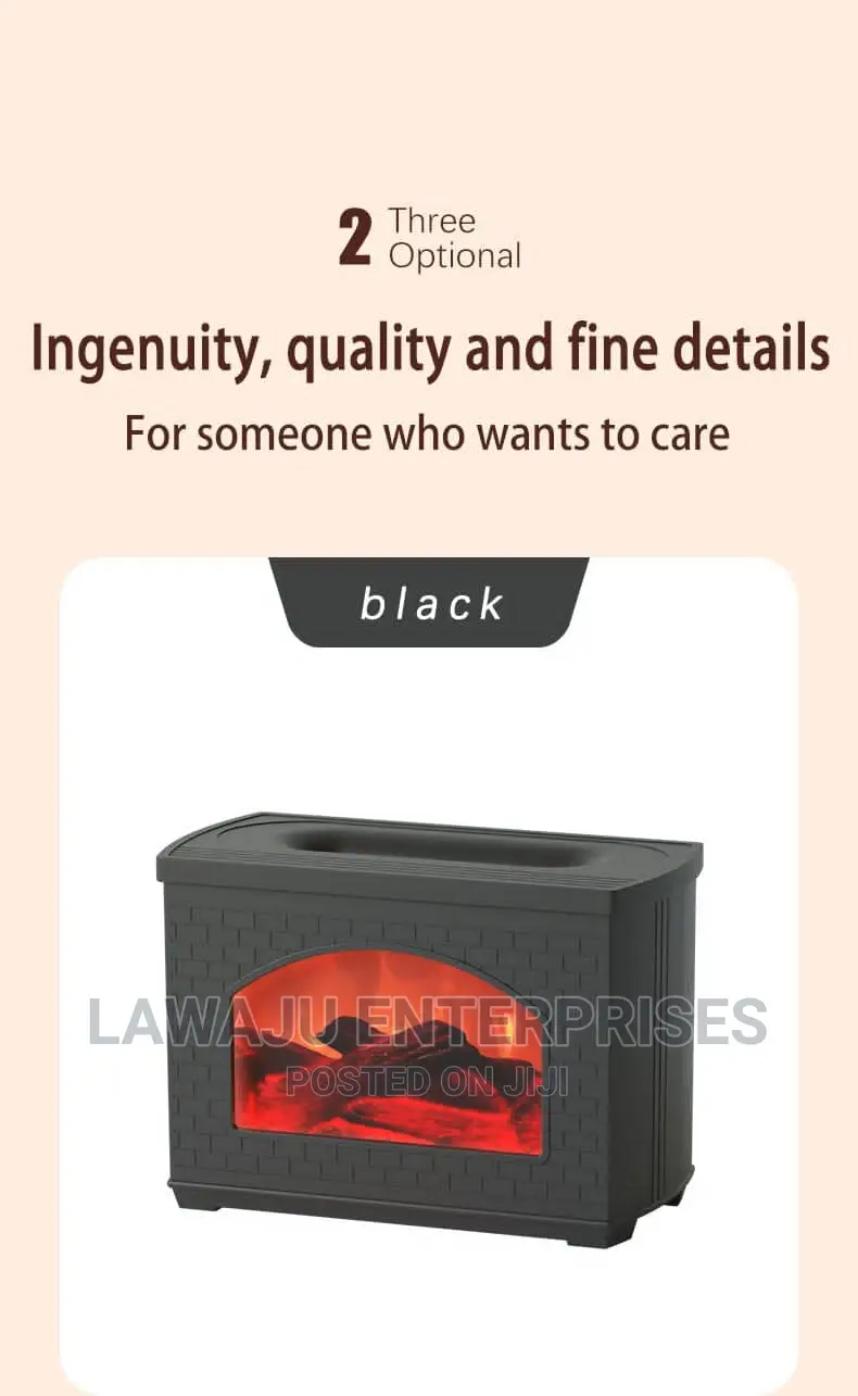 270ml Fireplace Aromatherapy Diffuser Cool Mist Humidifier*