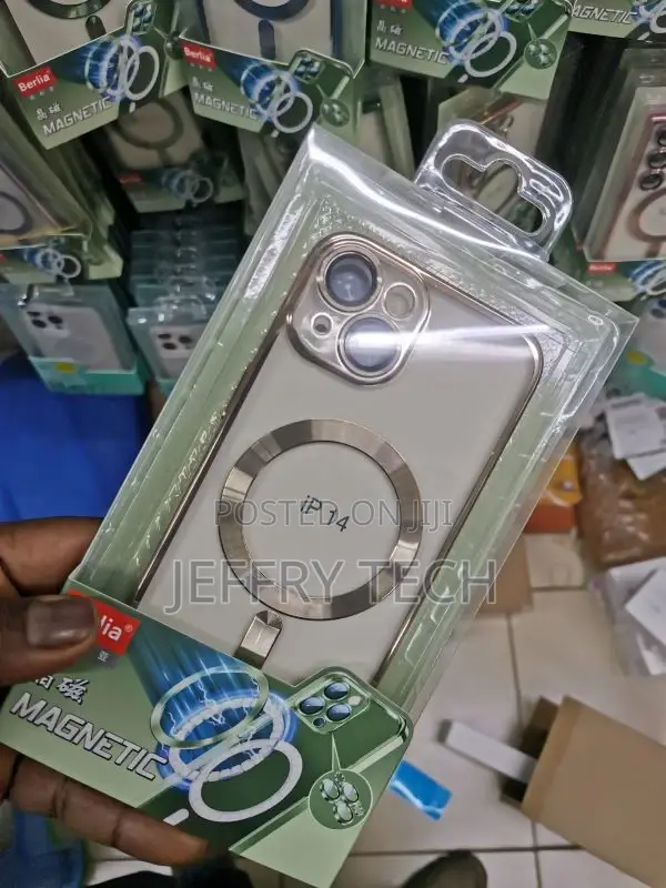 Magnetic Clear Case for iPhone 14 With Camera Lens Protector