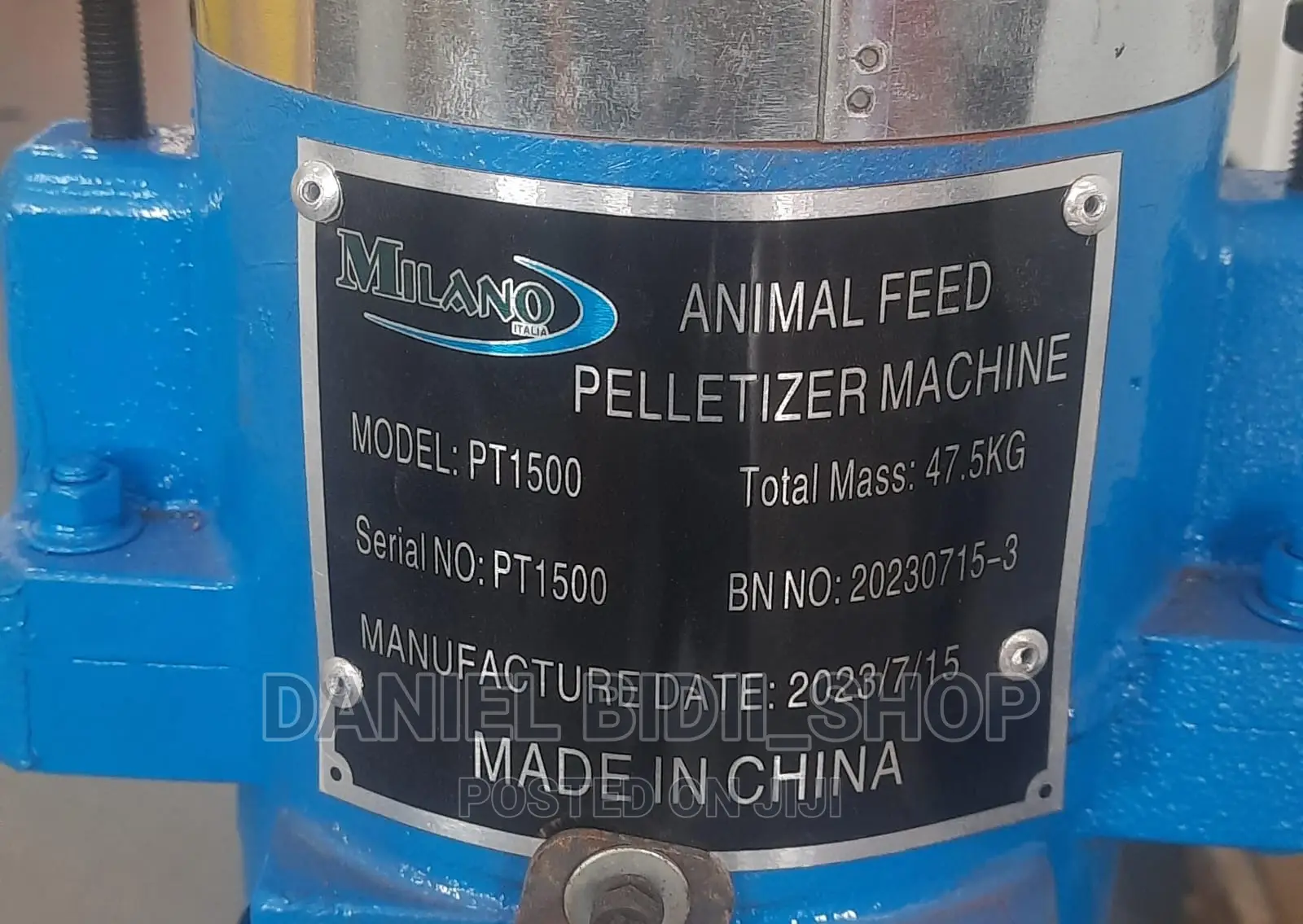 Milano Italia Pellet Machine 200kgs to 300kgs 10hp Motor