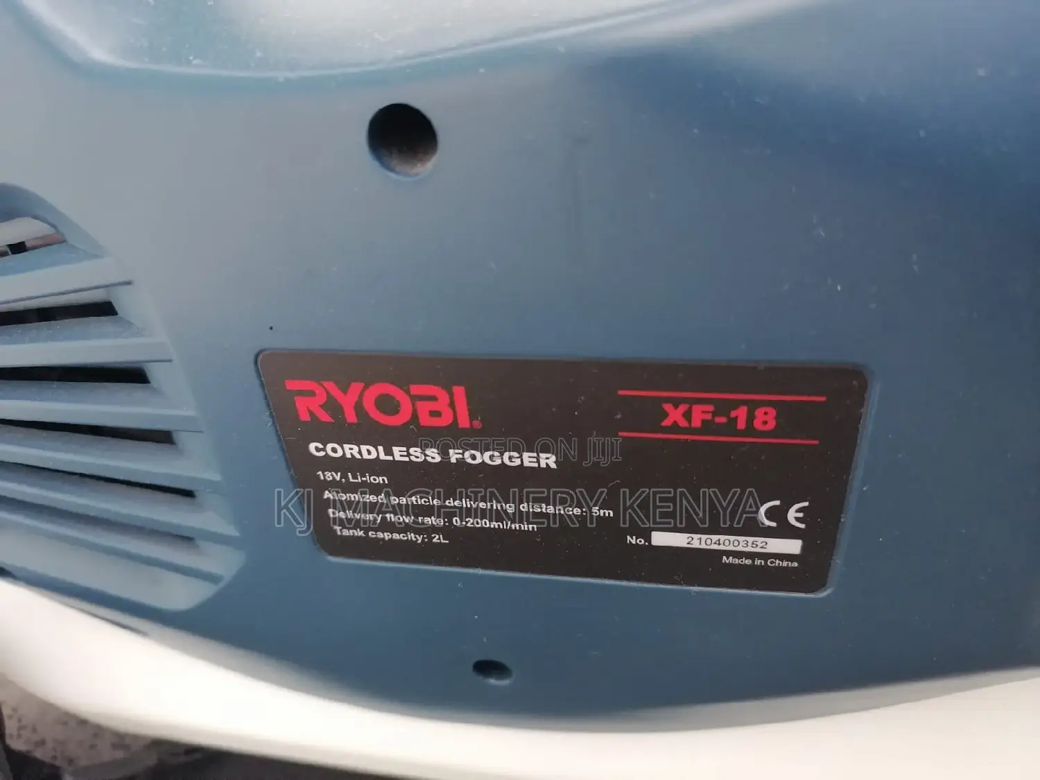 Cordless Fogger18v With Tank Capacity 2litres