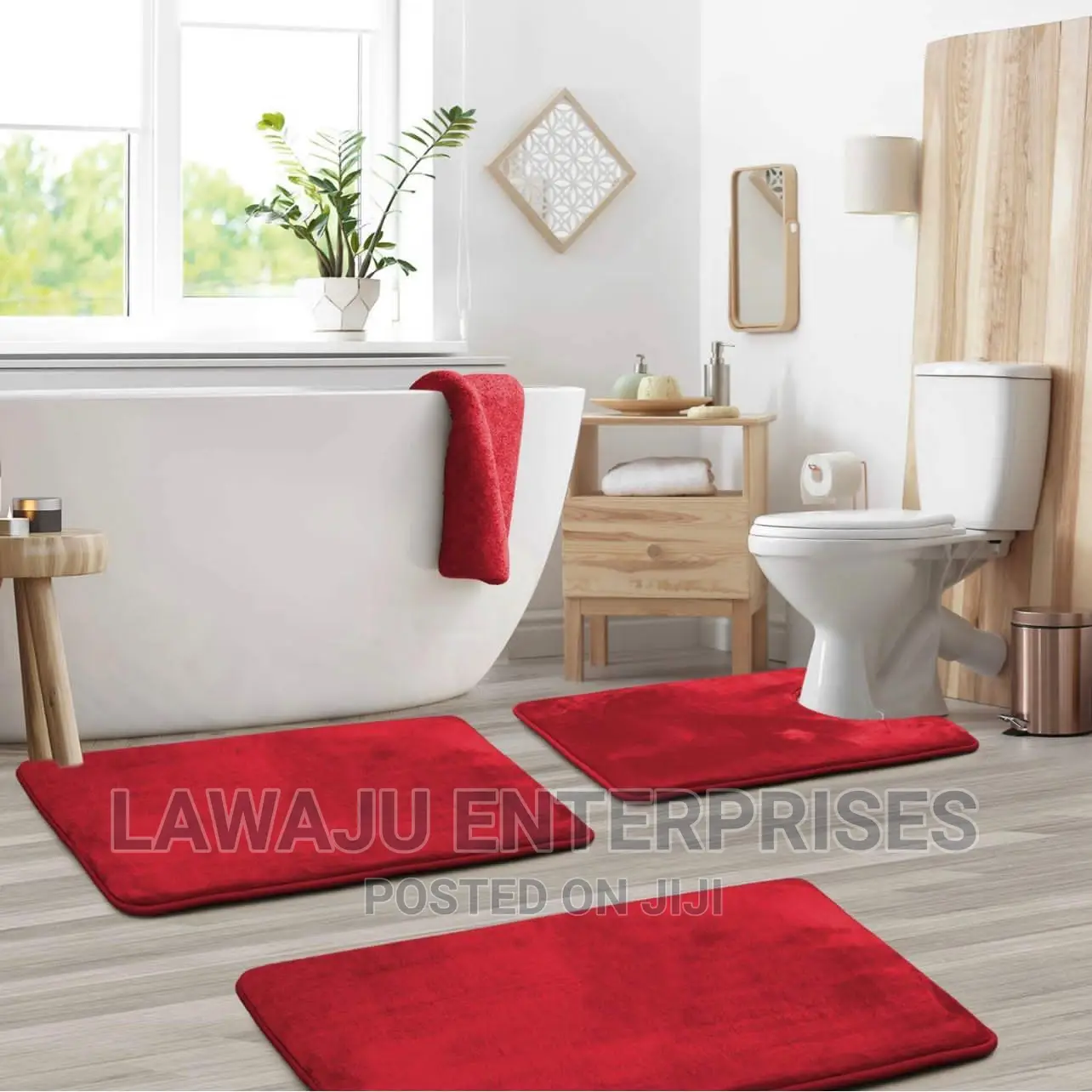Memory Foam Bath Mat Set for Bathroom